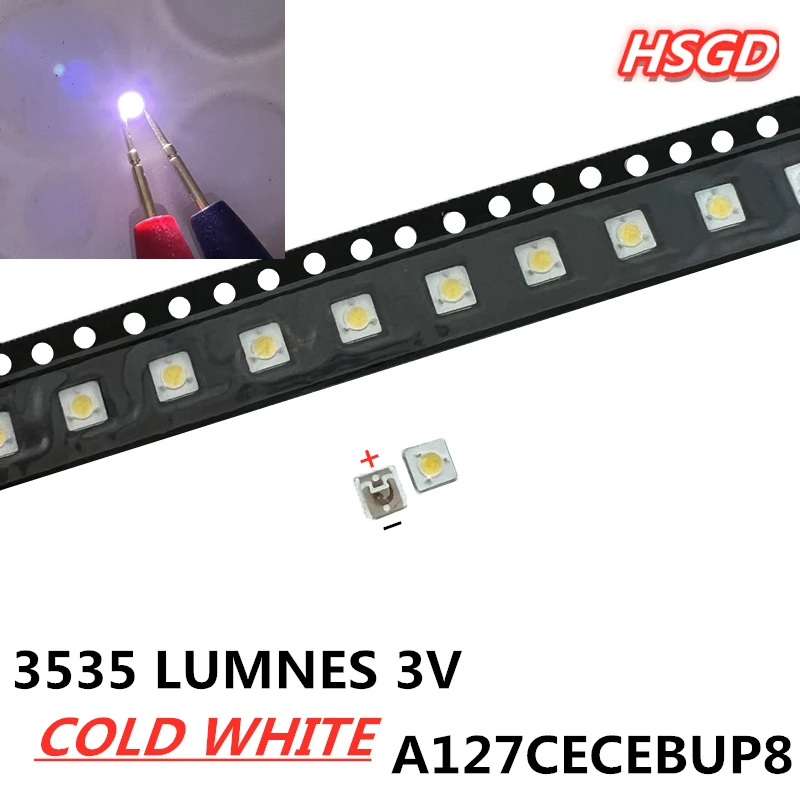 1000pcs lumens lg innotek samsung wooree led diode 3535 3537 High Power 1W 3V Cool white For LED LCD TV Backlight Lamp beads 3D