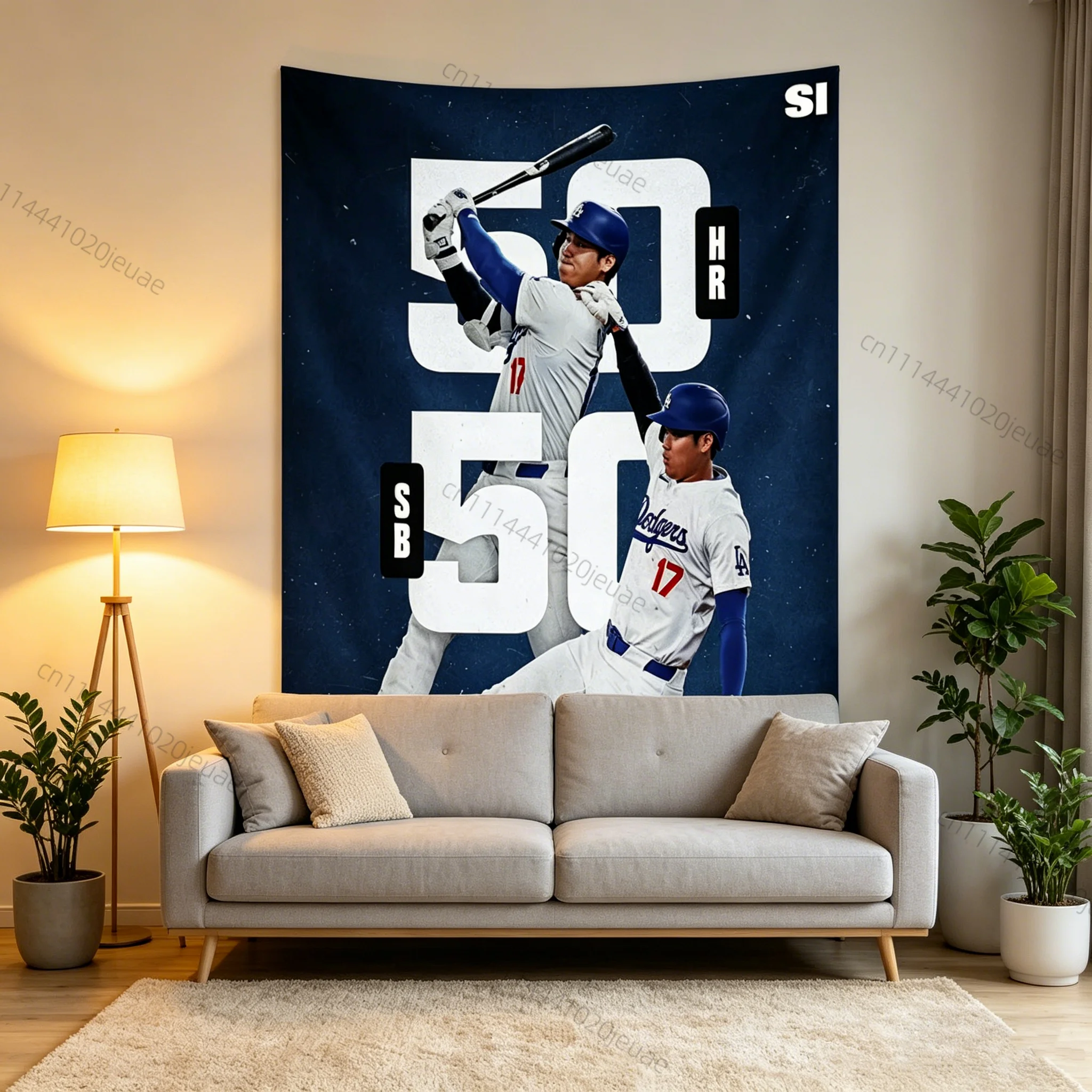 Unique Tapestry O-Ohtani S-Shohei Tapestry Posters Wall Hanging Aesthetic Room Decor Flags Baseball Fans Banner Backdrop Cloth