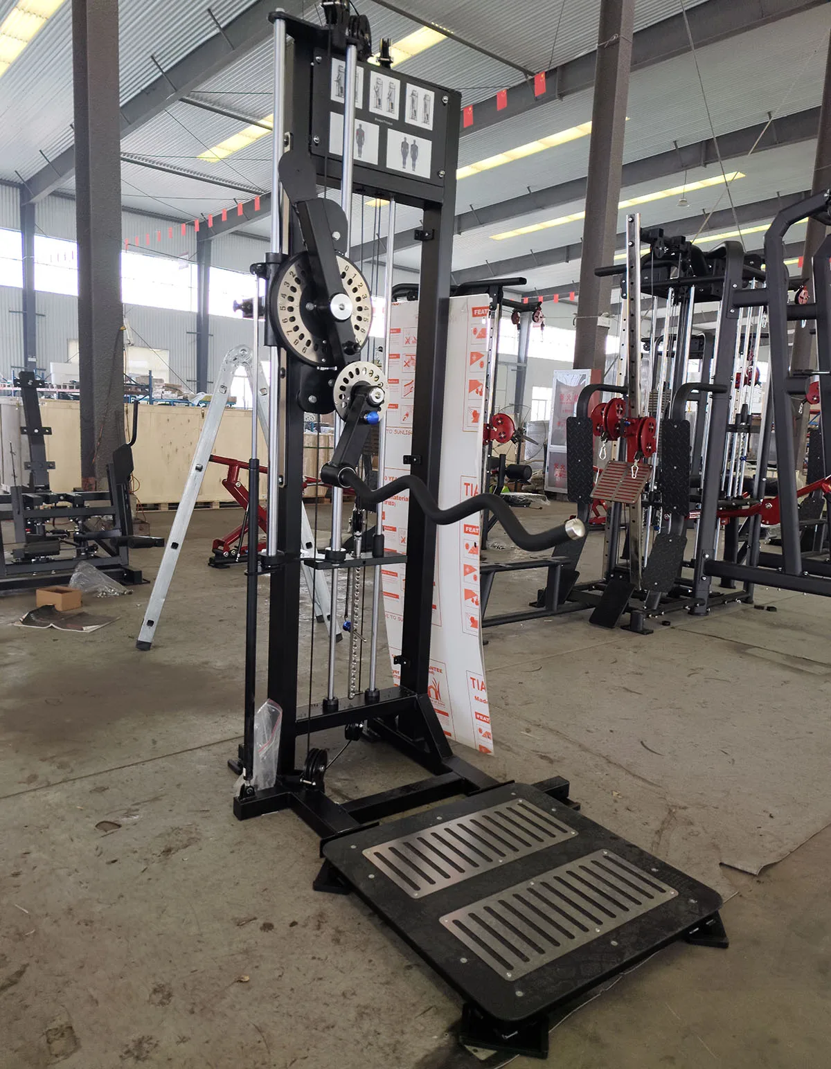Multi-Purpose Standing Arm Trainer, Pin Loaded Bicep Curl and Tricep Extension Gym Equipment