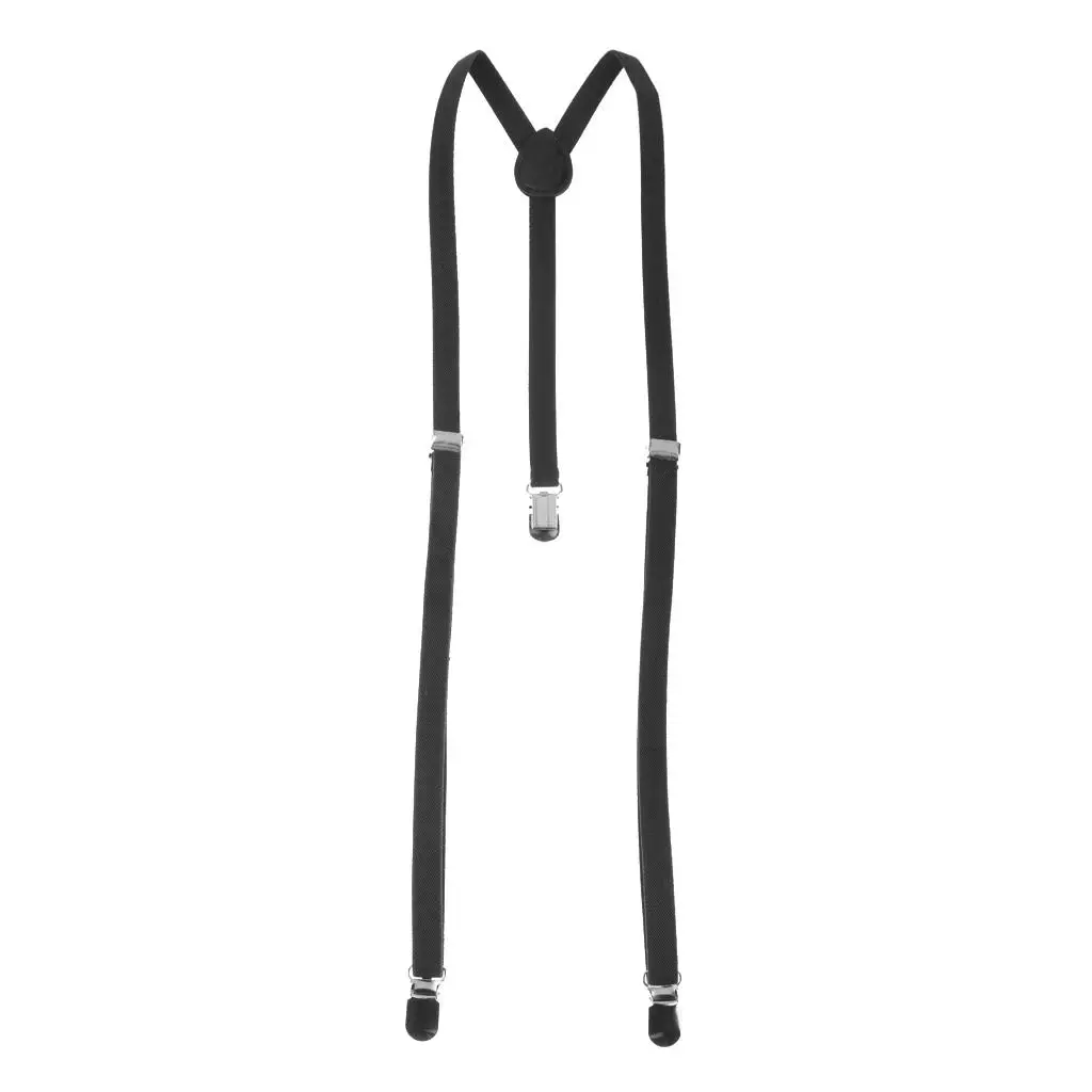 大人用クリップ式サスペンダー、Yバック付き伸縮性サスペンダー