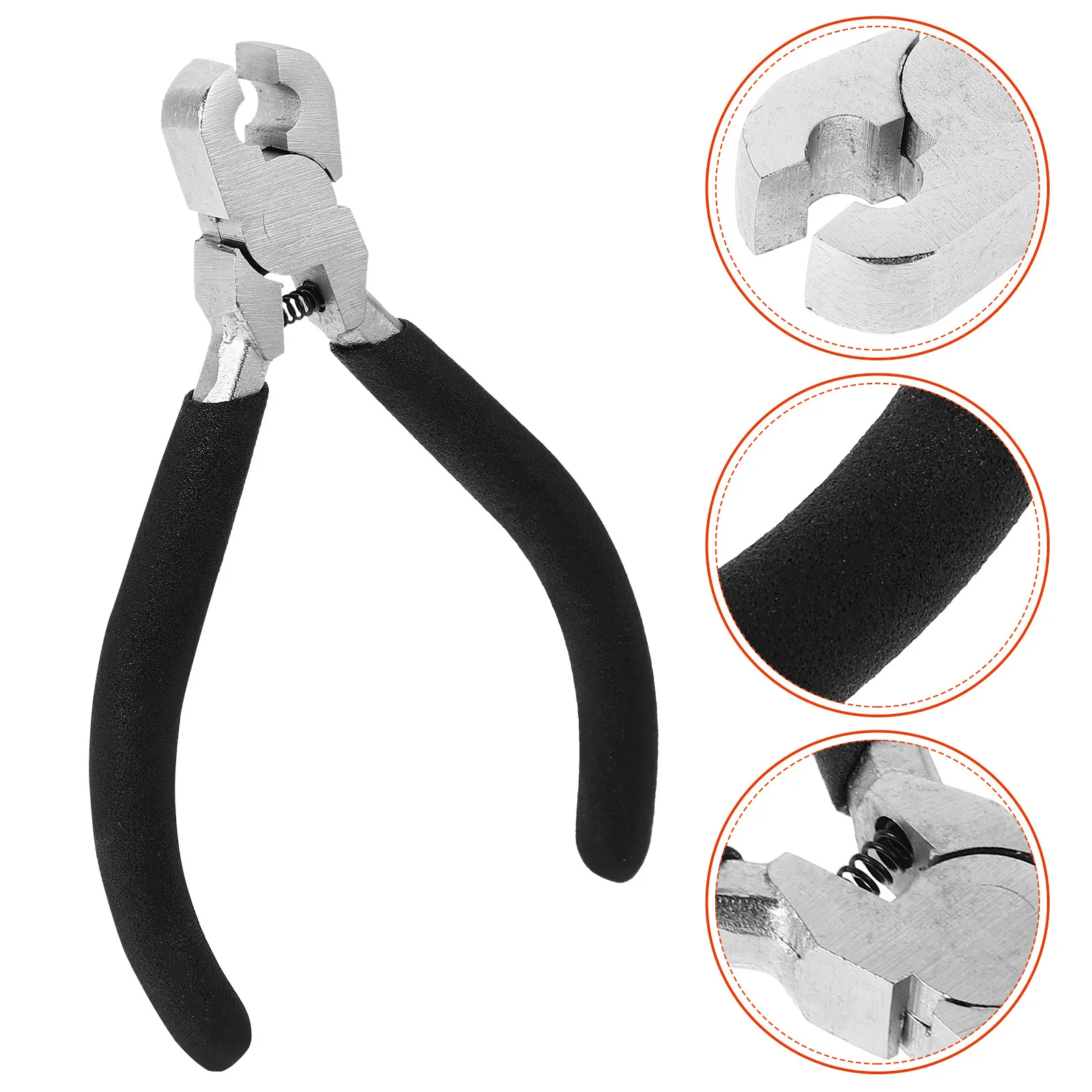 

Jewelry Pliers 0.5mm Wire Capacity Locking Mechanism High Carbon Steel Black Coated Handle for DIY Jewelry Making Repair