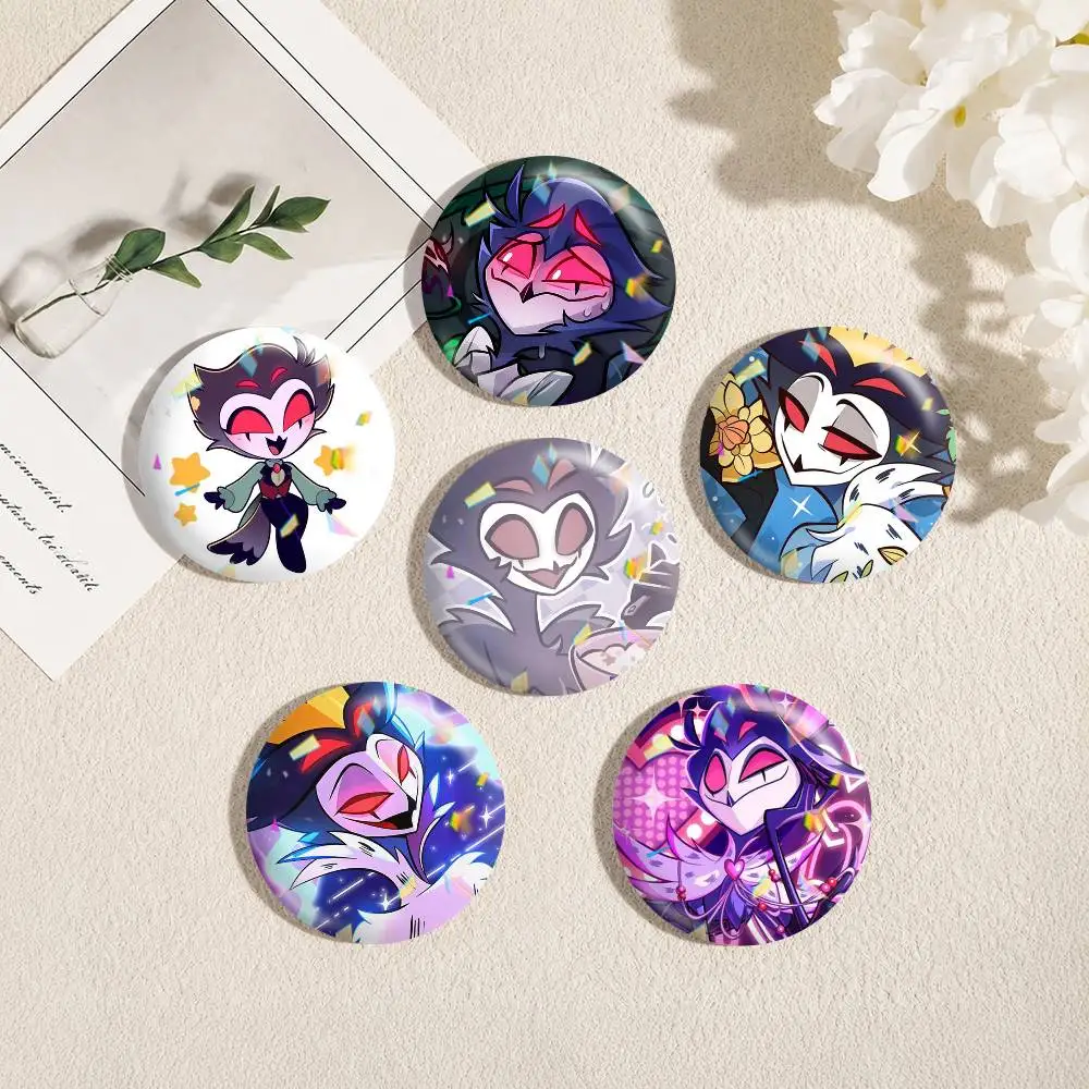 H-Helluva Boss Stolas  25mm 32mm 44mm 58mm 75mm Brooches Badges Pins for Accessories Gift