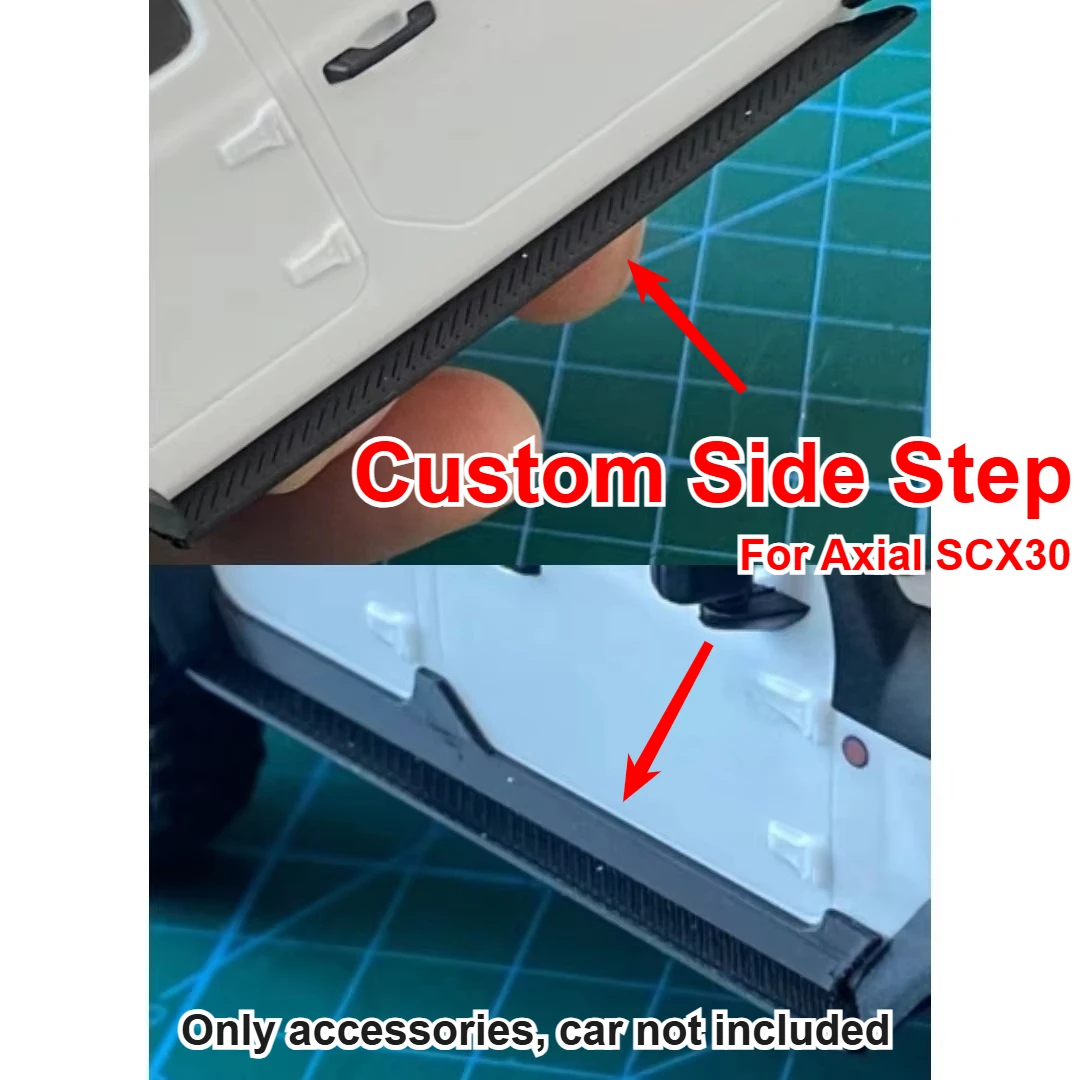 1/30 RC Offroad For Axial SCX30 Crawler Vehicle Side Step Wrangler Custom Model Number Decorative Styling Decor Upgrade Parts