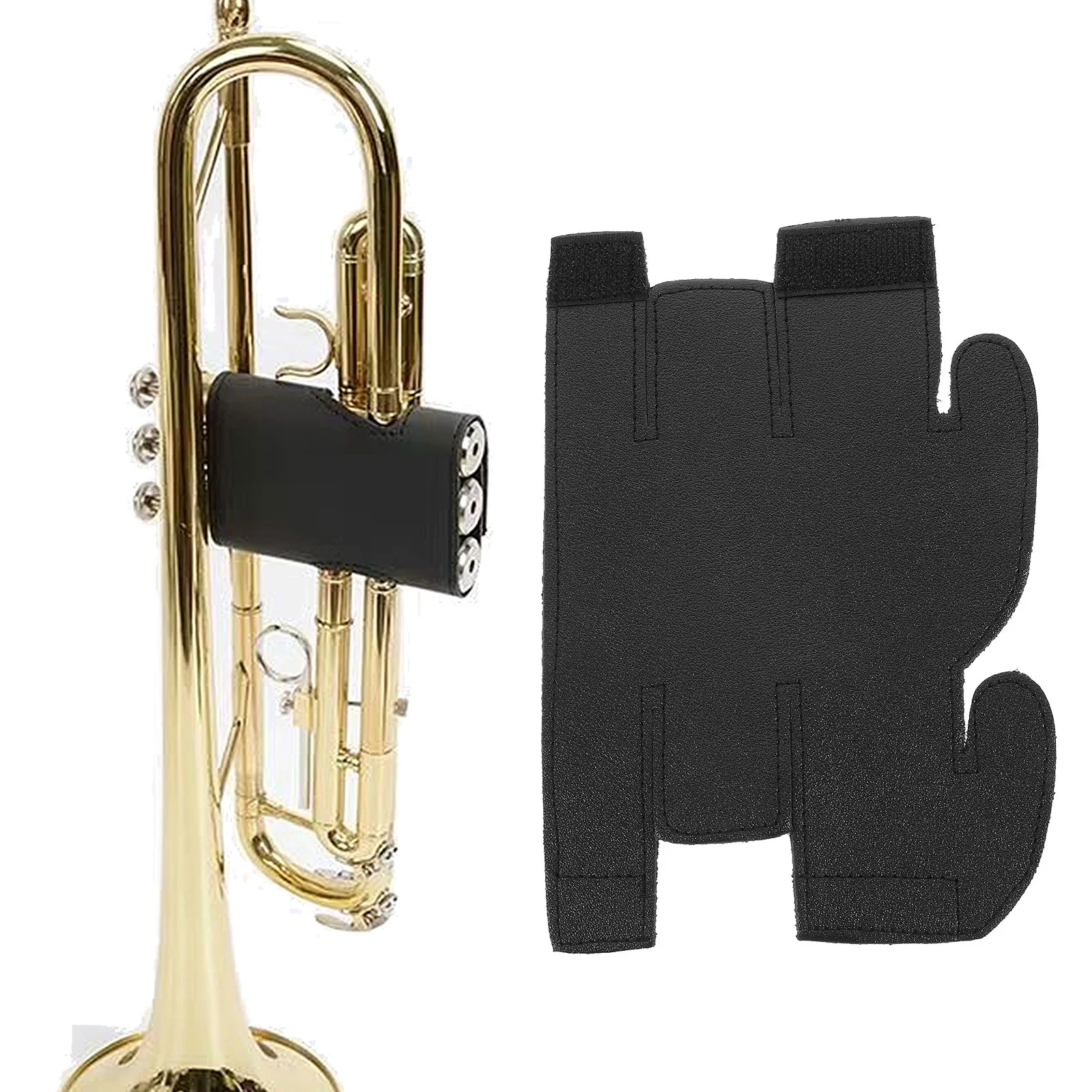 B Flat Trumpet Instrument Piston Protective Cover Hand Pad (black) Instruments Valve Protector Pu Pads