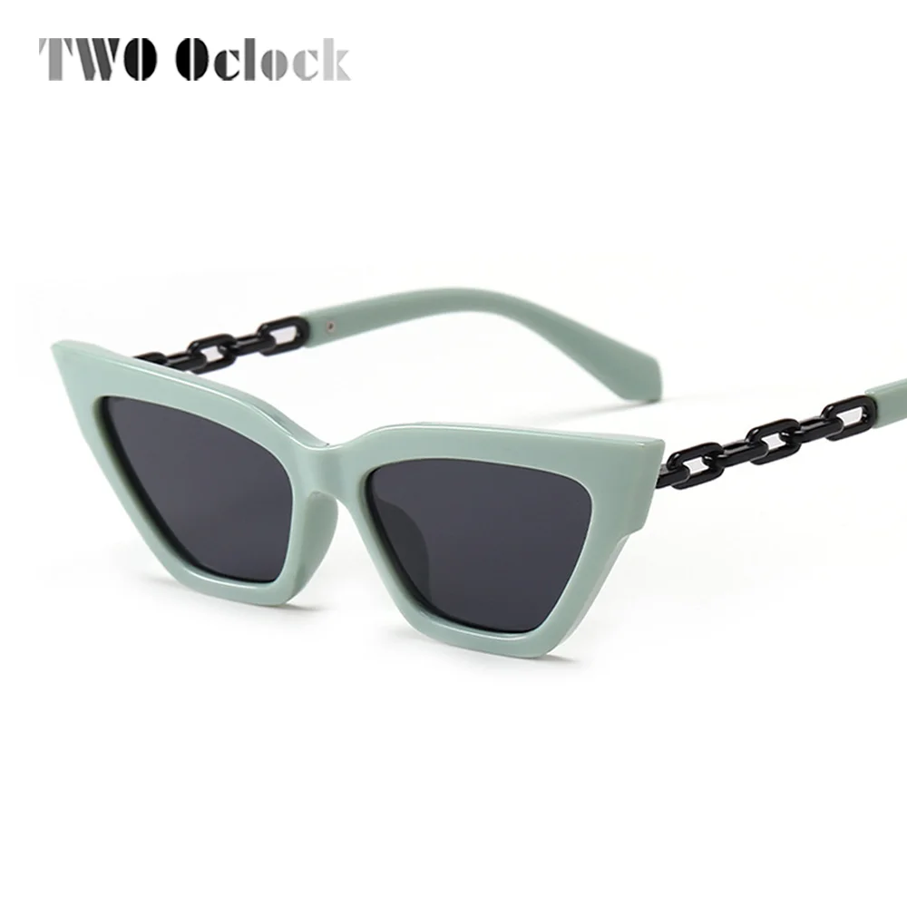 

Vintage Women Sunglasses Cat Eye Fashion Luxury Designer Trendy Female Street Snap Tide Sunglases Retro Chain gafas de sol mujer