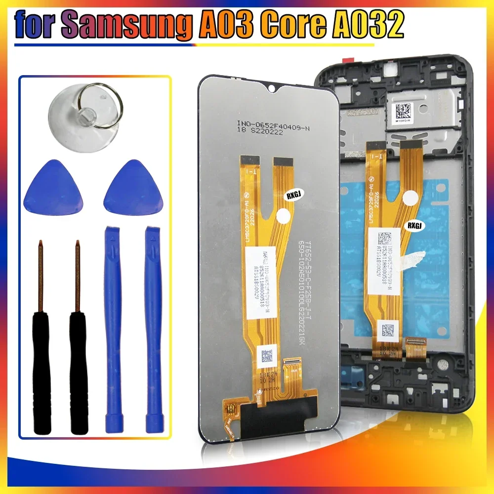 

6,5-дюймовый основной дисплей A03 для Samsung A032 A032F A032F/DS A032M, ЖК-дисплей, дигитайзер сенсорного экрана в сборе, замена с рамкой