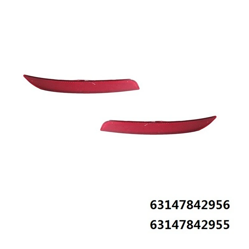 Riflettore paraurti posteriore 63147842955 63147842956 sinistro destro per BMW serie 5 F10 F18 2011-2016 accessori, 2 pezzi rosso