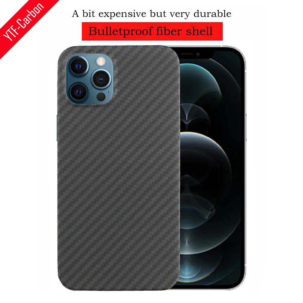 

YTF-carbon carbon fiber phone Case For iphone 12 Pro Max Aramid fiber Ultra-thin Anti-fall iphone 12 mini 12 Pro shell