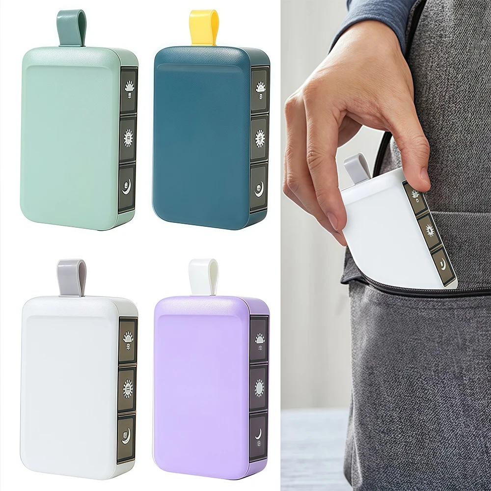 

1PCS Pill Organizer 3 Compartments Portable Pill Case Travel Pill Box for Tablets Vitamins Cod Liver Oil Supplements Medication
