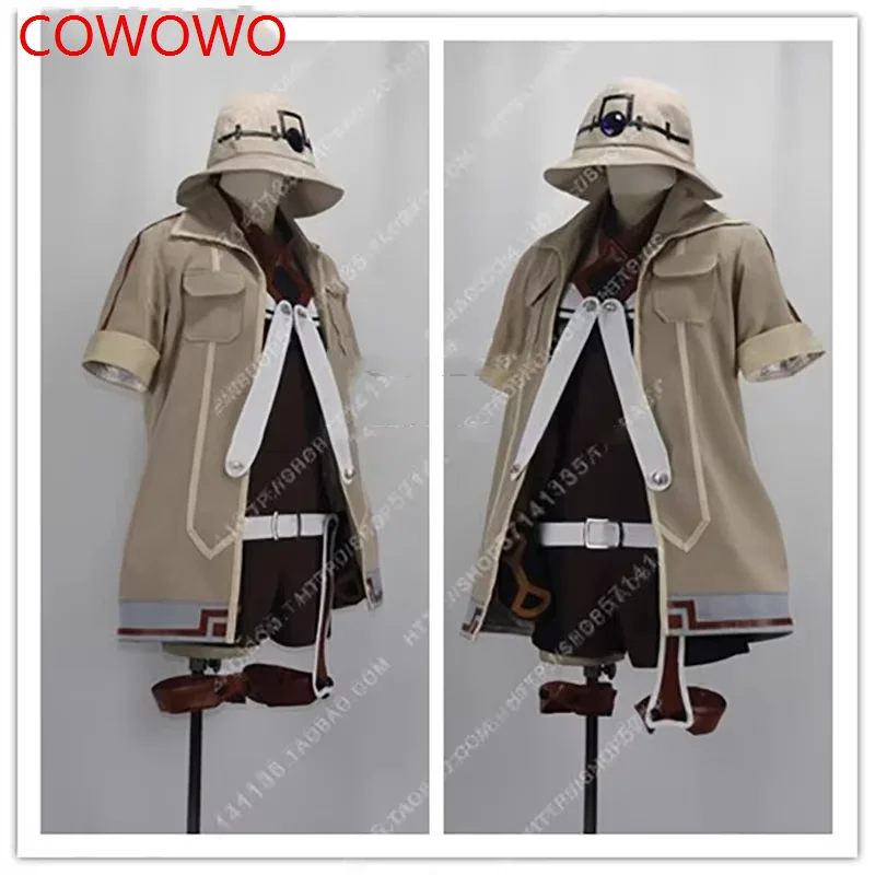 COWOWO MADE IN ABYSS Riko Cosplay Costume Jumpsuit+Coat+Hat+Belt Halloween Party Outfit For Women Men New