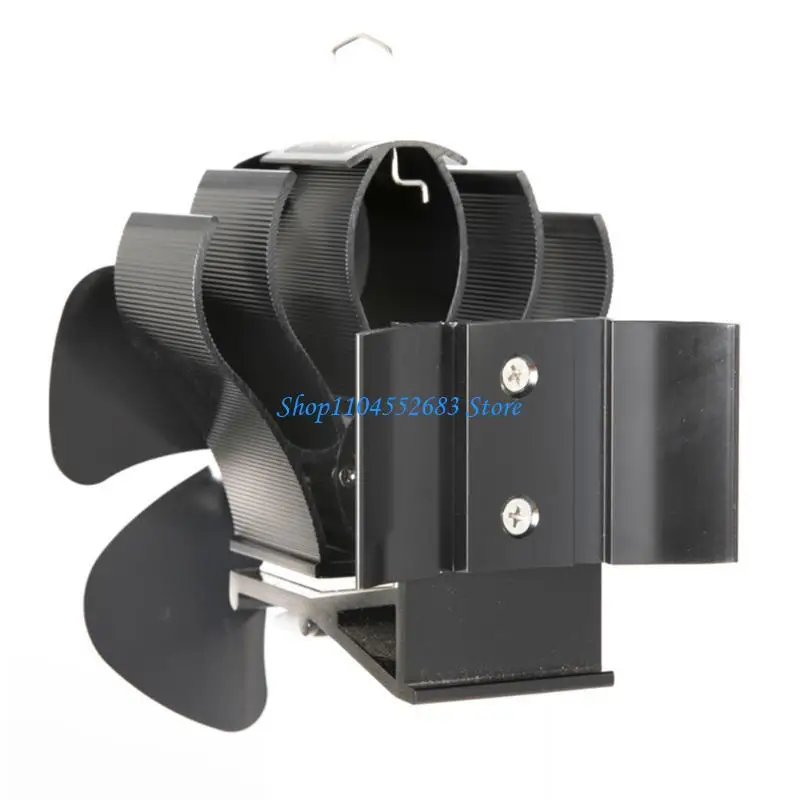Y6GD BG604 Вентилятор для печи с электроприводом Вентилятор для камина с 5 лопастями Распределение тепла Бесшумный