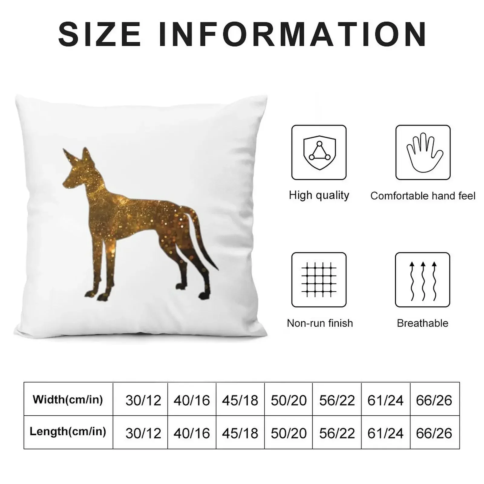 Podenco Sparkles Throw Pillow Decorative pillowcase luxury decor pillow