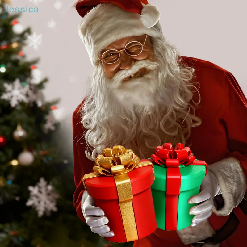 ♥ صندوق هدايا لولبي متداخل ومزعج، صندوق هدايا عيد الميلاد المضحك من ماتريوشكا