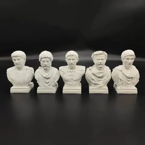 Roman Emperor Bust Model Augustus Octavian Marcus Aurelius Constantine Great Emperor Decorative Handicraft 3D Printed Figurine