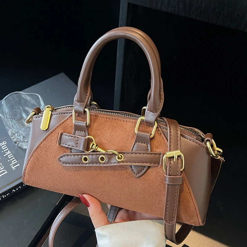 

PU Fashion Casual Style Baguette Shell Rectangle Cross Shoulder Handbag Women's Commuter Large Capacity Phone Zipper Storage Bag