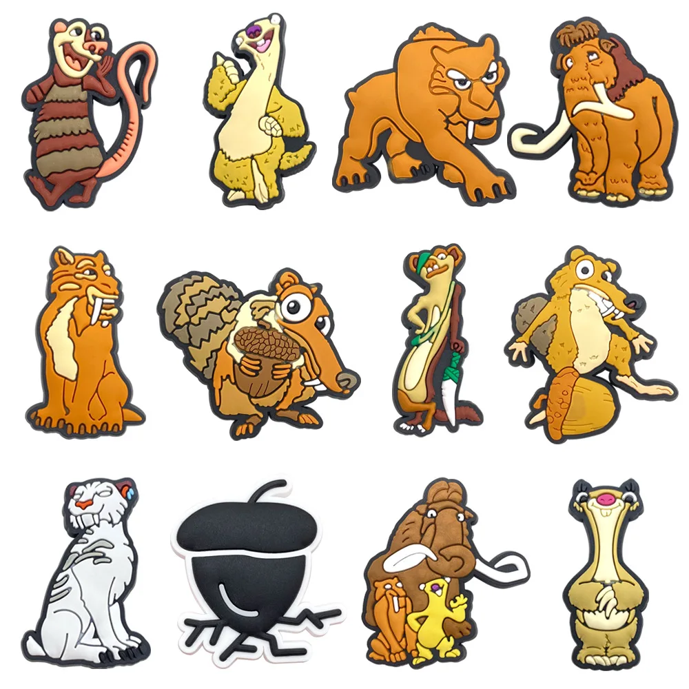 

12Pcs Anime cartoon Shoe Charms For Slides Sandals, PVC Shoe Decorations Accessories For X-mas Party Children Birthday Gift