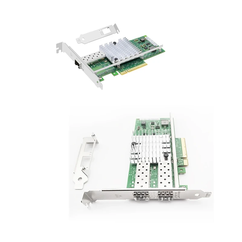 การ์ดเครือข่าย10กิกะบิตอีเธอร์เน็ต PCI X8ด่วน SINGLE/dual SFP + พอร์ตอะแดปเตอร์เครือข่าย E10G41BTDA