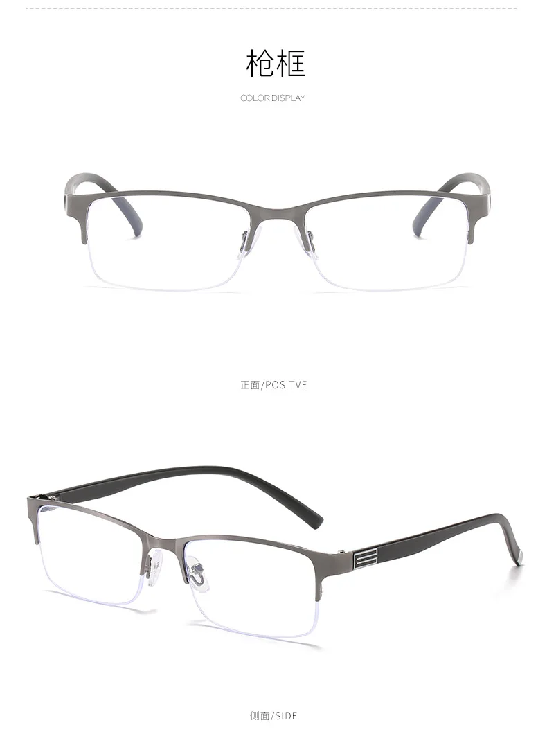 Bifokale Business-Lesebrille für Herren und Damen, progressive Sicht, Anti-Blaulicht-Brille, Dioptrien-Brille +1,0 bis +4,0 – Detail 16