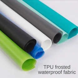 Tpu Frosted Waterproof Fabric By Half A Meter for Clothing sewing high-end Matte Designer Cloth Translucent, black blue white