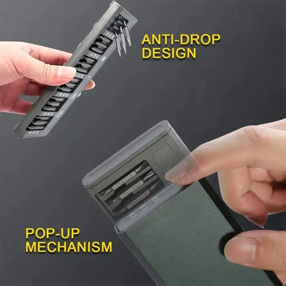 Juego de destornilladores electrónicos de precisión 72 en 1, brocas de controlador magnético reemplazables para iPhone, iPad, herramientas de reparación del hogar, BST-8968