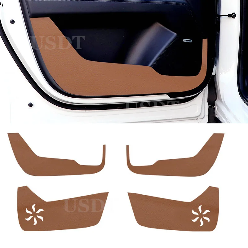 

For Mazda CX8 CX5 CX4 2023 2022 2021 2020 2019 2018 Leather Carbon Fiber Sticker Door Anti Kick Cover Door Sill Protection Mat