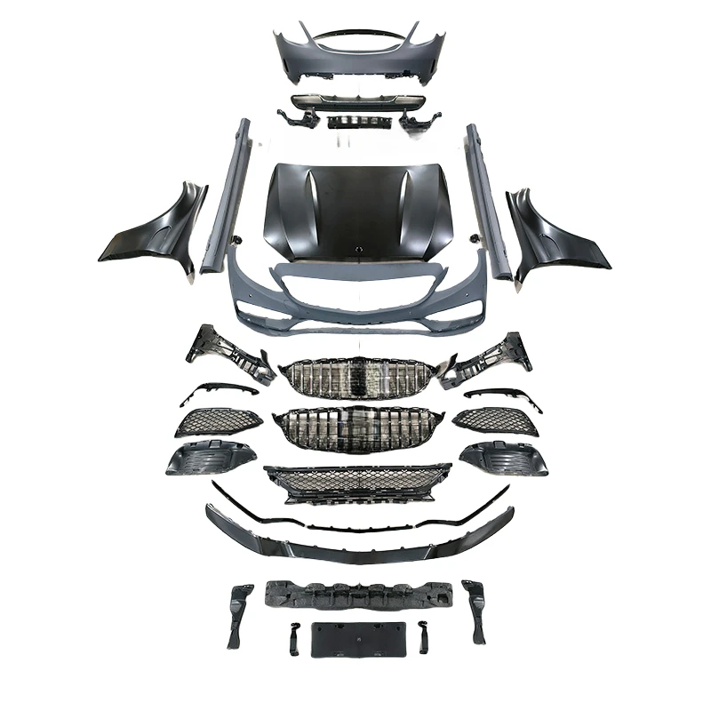 High Quality Well-Selling ABS Plastic Conversion Body Kit Fit for W205 Front Rear Bumper Exterior Tuning Modification Parts