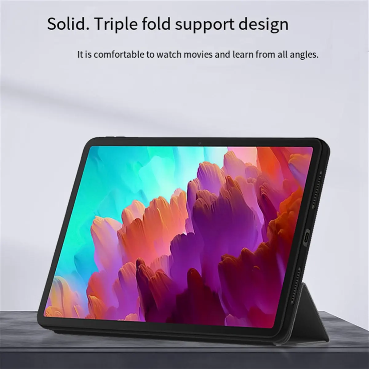 

【Some】для Lenovo Xiaoxin Pad Pro 12,7-дюймовый чехол для планшета 12,7, тройной чехол-подставка, серый