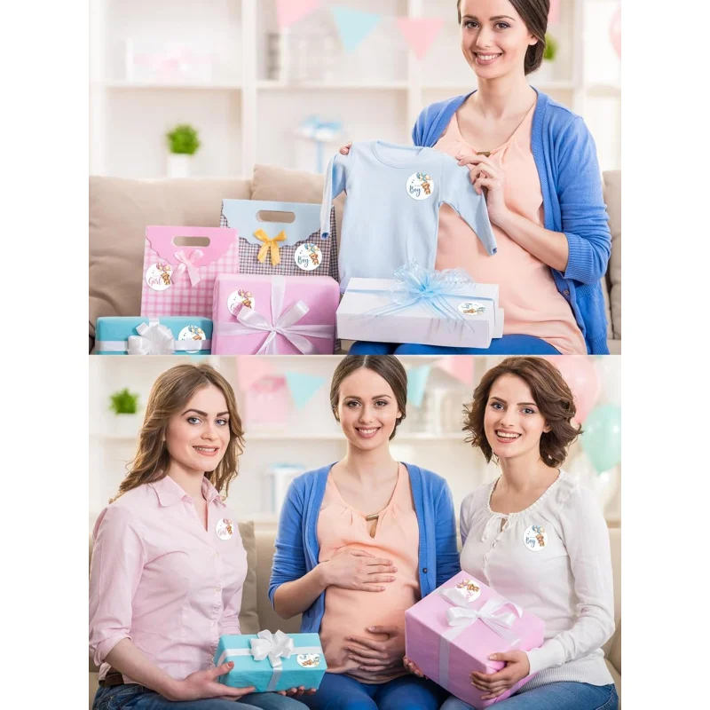 100 ملصق تكشف عن الجنس للأولاد والبنات، مثالي لتزيين حفلات استقبال المولود الجديد، ملصقات فريدة للاحتفال بالولادات الجديدة #4