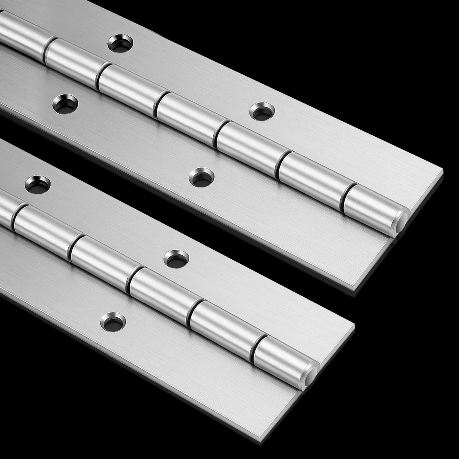 Stainless Steel Continuous Hinge 20 Inch Heavy Duty Piano Hinge 600 lb Load Capacity Surface Mount with 36 Screws for Cabinet
