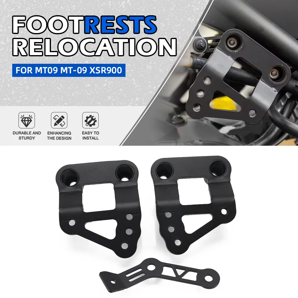 For YAMAHA MT09 MT-09 FZ09 FZ-09 XSR900 2014-2015-2016-2017-2018-2021 Motorcycle Pedal Footrests Adjustment Passenger Relocation