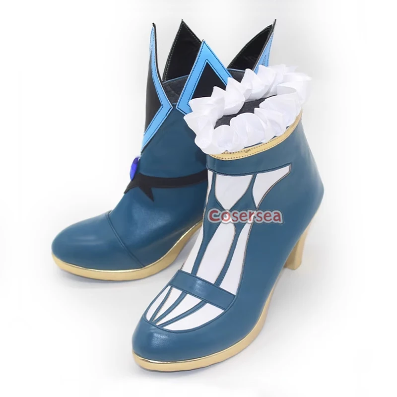 Cosersea cerydra cosplay sapatos jogo honkai: star rail cerydra salto alto halloween luz azul couro do plutônio cos cosplay sapatos
