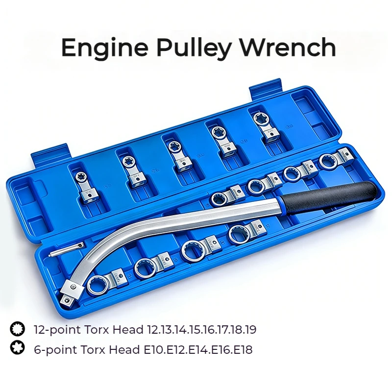 

Special Tools for Pulley And Idler Belt Tension Wrench for Car Maintenance 15-Piece Automobile Engine Belt Adjustment Wrench Set