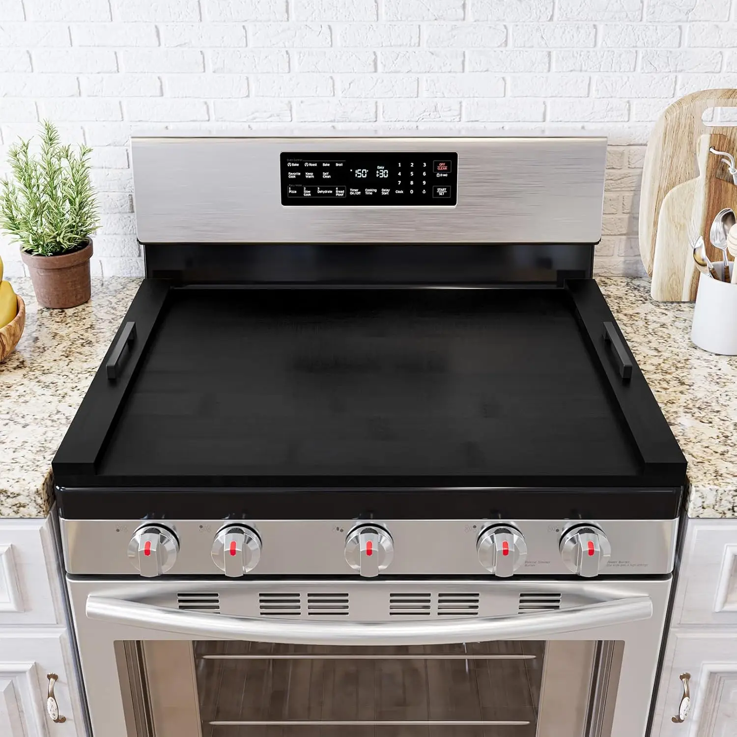 

Noodle Board Stove Kitchen Cover with Handles, Top Covers for Gas Burners and Electric Stove, Oven Decor Accessories Woo