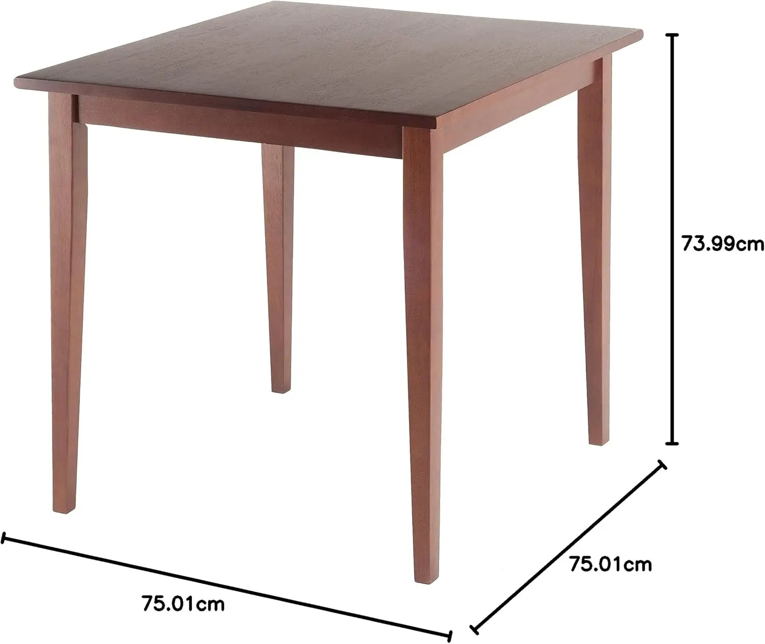 Mesa de comedor cuadrada de madera