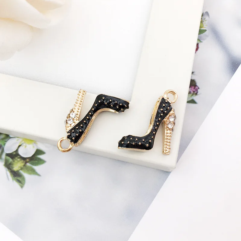 4 To 12pcs 14x18mm High Heels Shoes Modeling Women's Coat Charms Pendants for Earrings Bracelet DIY Jewelry Accessories Supplies