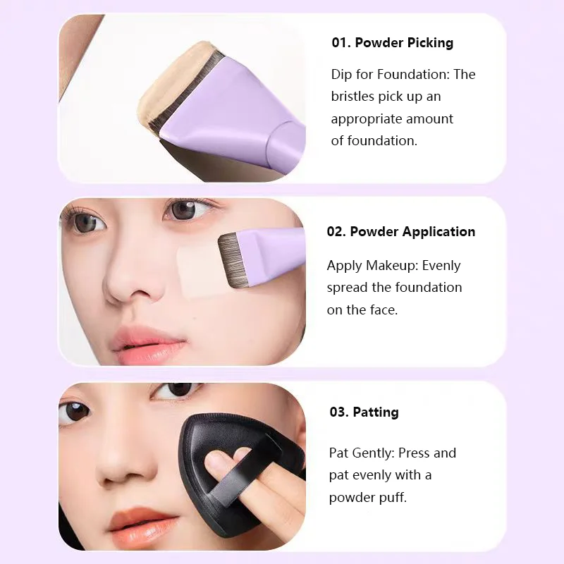 Koreanischer flüssiger Foundation-Pinsel mit flacher Oberseite – ultradünner, nicht saugfähiger, streifenfreier Make-up-Pinsel für makellose K-Beauty-Anwendungen