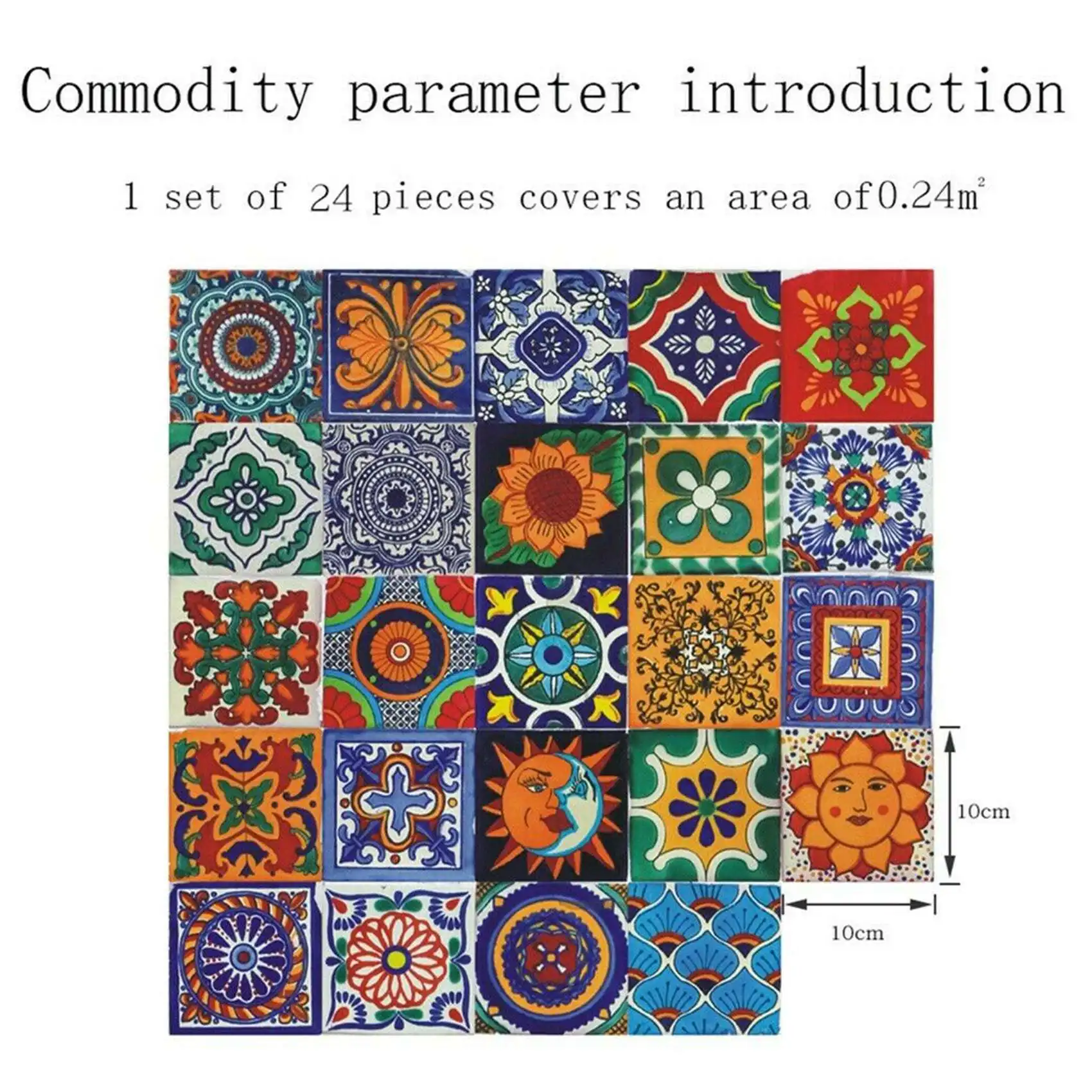 

72PCS Self Adhesive Mosaic Brick Tile 3D Sticker Kitchen Bathroom Wall Stickers -10X10cm-ABQU