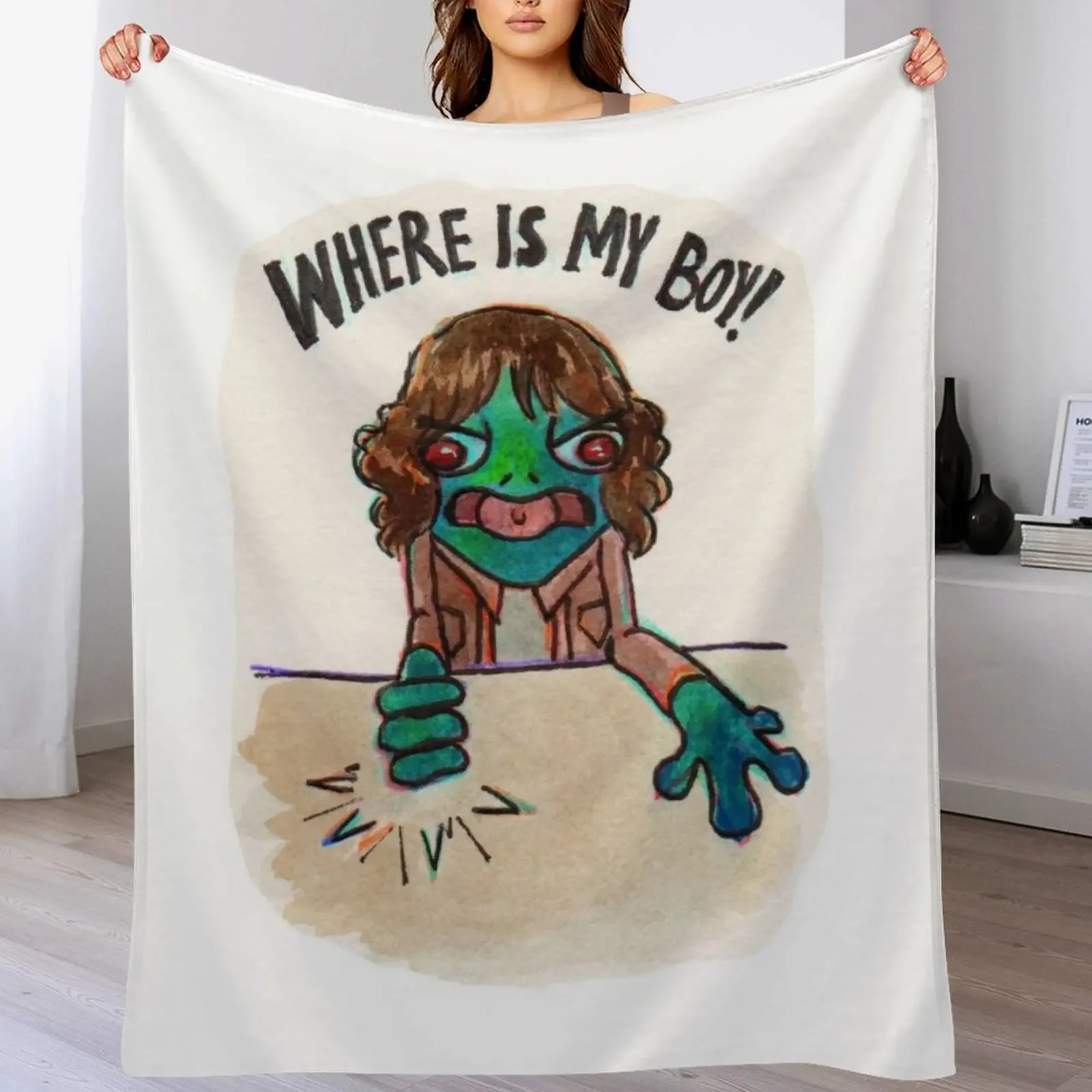 

Joyce Bayous Throw Blanket blankets ands Hair Tourist Flannel Fabric Blankets
