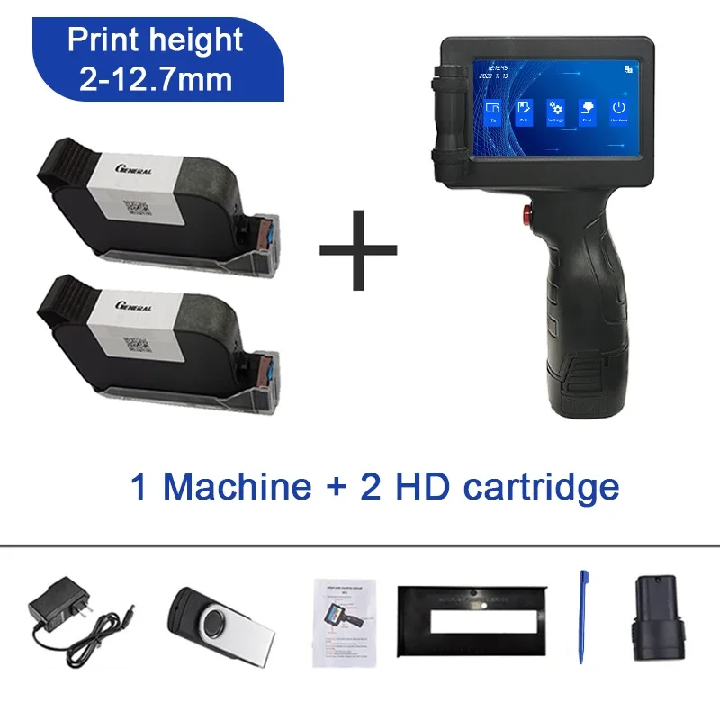 2025 Phezer P17 Handheld Inkjet Printer Date Number Expiry Date Logo QR Bar Batch Code Expiry Date 12.7mm Label Printer 28
