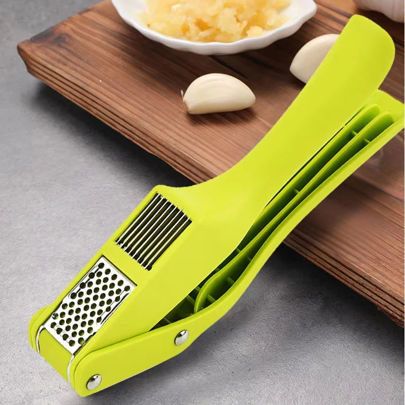 Practical Garlic Press Garlic Slicer 2 In 1 Multifunctional Manual Pull Type Garlic Punch Kitchen Gadget Cooking Accessories
