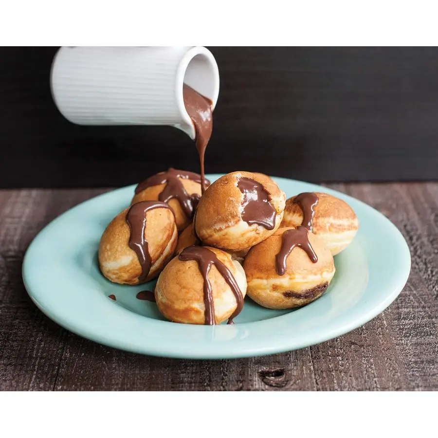 Panela dinamarquês Ebelskiver, preta 16,00 x 9,63 x 2,38 polegadas