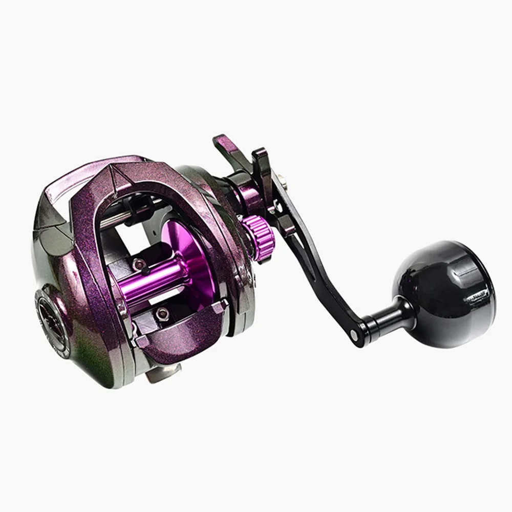 Wide-body Long-range Droplet Wheel 5.3:1 Baitcasting Reel 12KG Max Drag Baitcast Reels for Sea/ Boat Fishing Pesca Iscas Tackle