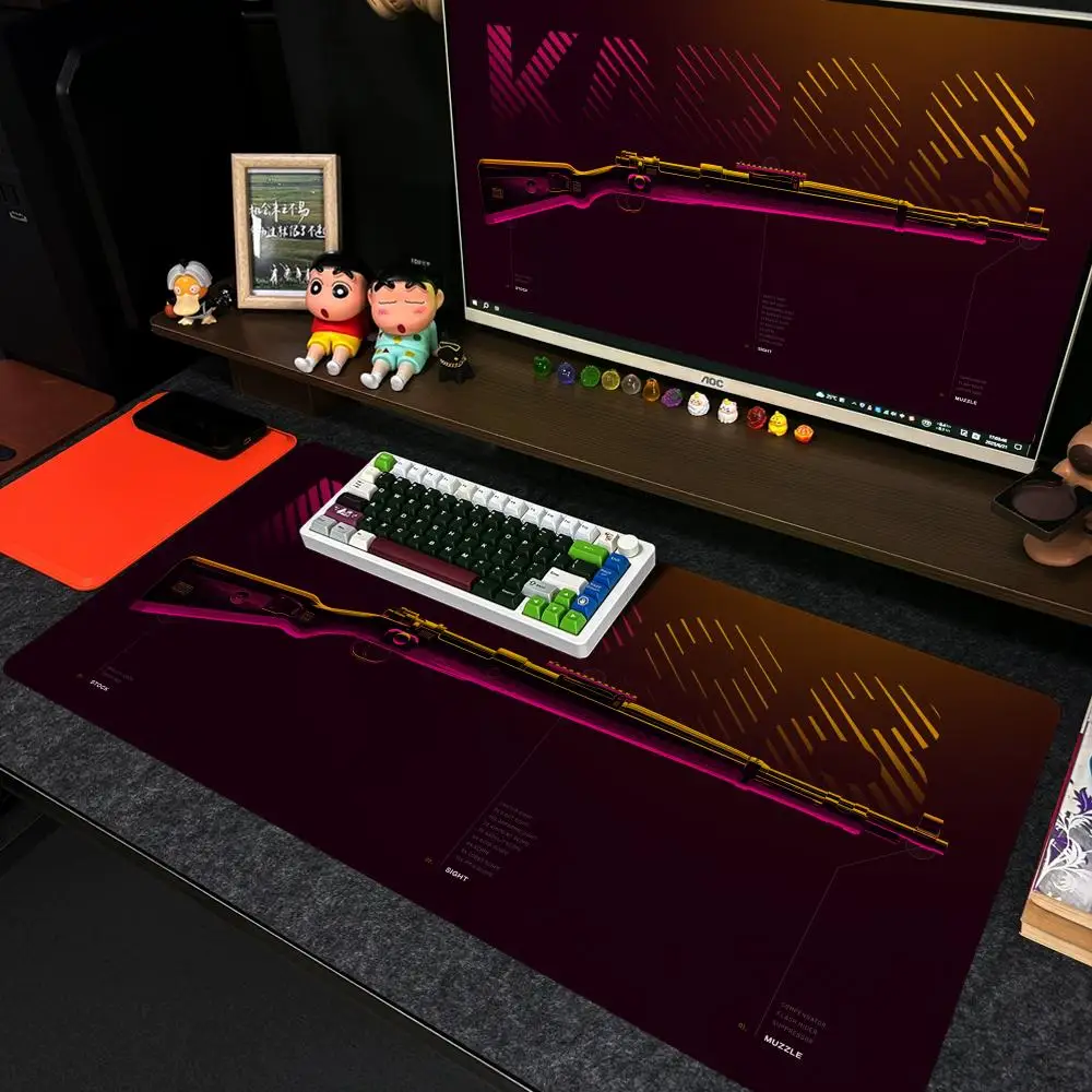 

Mouse Pad Xxl Computer Large Size Non-slip Gamer Keyboard 90x40cm Art Design HD Deskmat Kar98 PUBG Sniper rifle