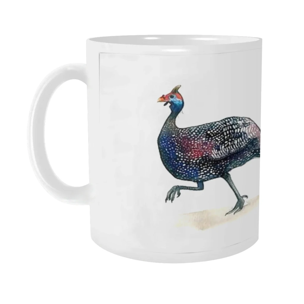 Beautiful watercolor Guinea fowl birds Tea Coffee Mugs Bachelorette Party Team Groomsman Cups Wedding Gifts