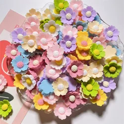 100pcs/bag Resin Sunflower Daisy Nail Charms Summer Multi-color 3D Five-petaled Flowers Nails Decor 10mm DIY Manicure Accessory&