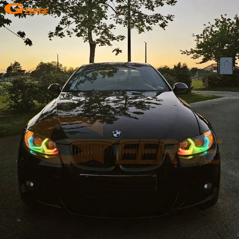 

For BMW 3 Series E92 E93 M3 Coupe Cabriolet Concept M4 Iconic Style Dynamic Revolving Multi Color RGB LED Angel Eyes Halo Rings