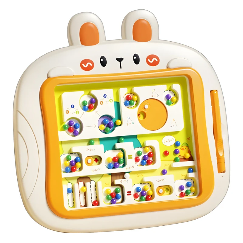 لوحة رسم مغناطيسية للأطفال، لعبة التحكم في القلم المغناطيسي التعليمية، المتاهة المغناطيسية مع الخرز المتداول ومتعة الفرز #6