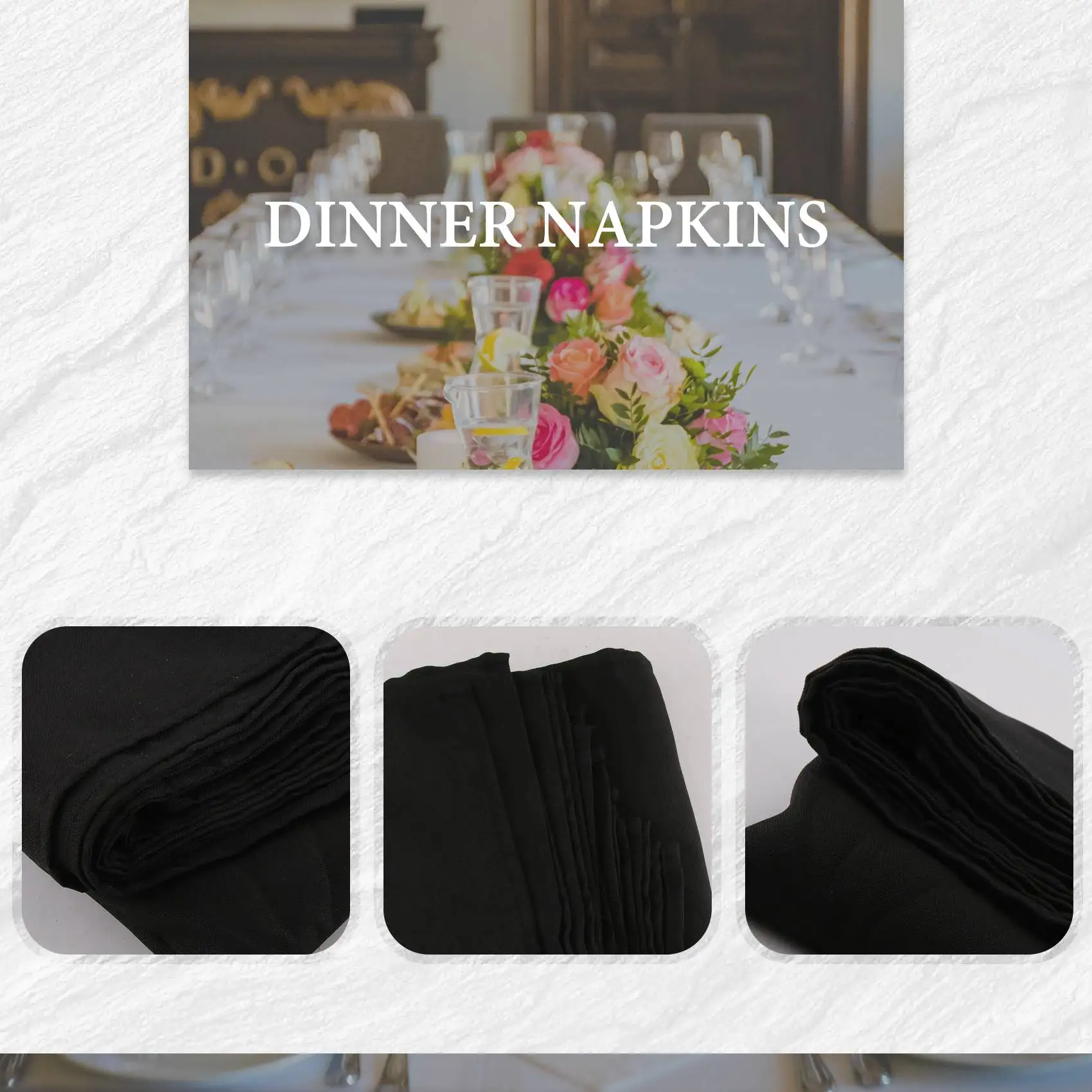 ABMI-12 Pcs Cloth Napkins Dinner Towel Cloth,Soft Washable And Reusable Napkin,For Restaurant Wedding Hotel Dinner Party,