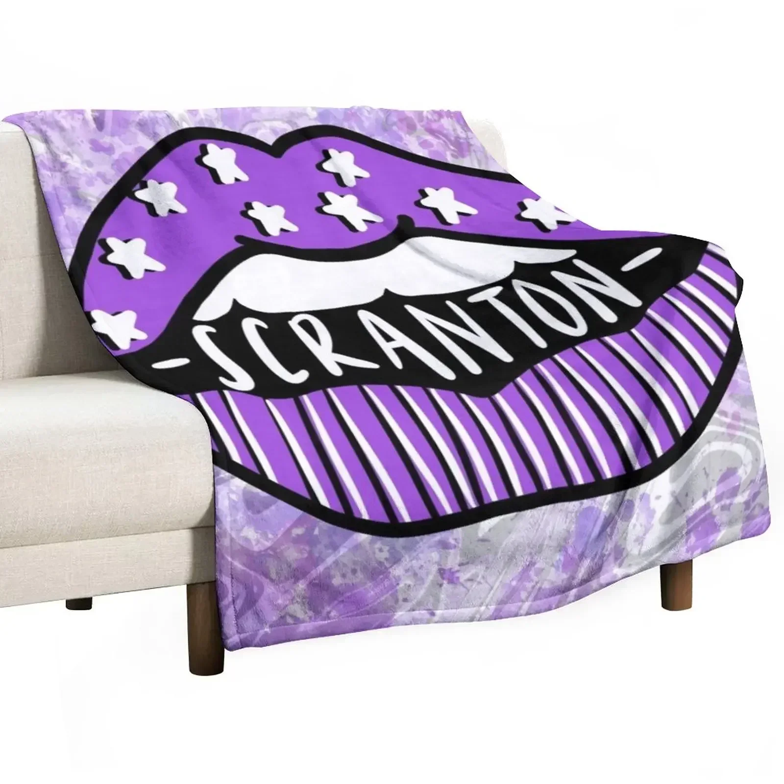 university of Scranton lips Throw Blanket for sofa Blankets For Baby Blankets Sofas Of Decoration Heavy Blankets