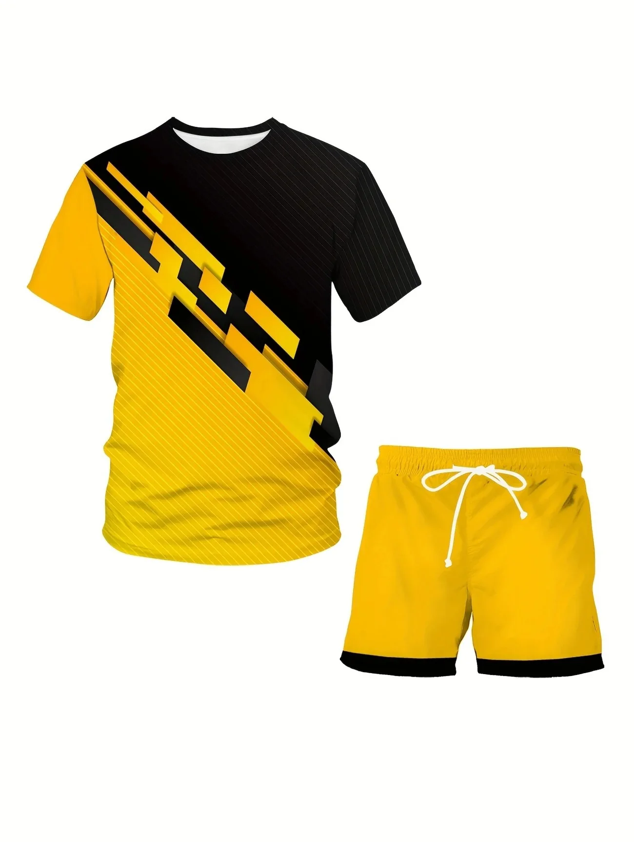 

Летняя распродажа 2025 года. Мужской комплект для спорта и отдыха с короткими рукавами. Летний спортивный комплект с короткими рукавами для отдыха. Быстросохнущий и удобный.